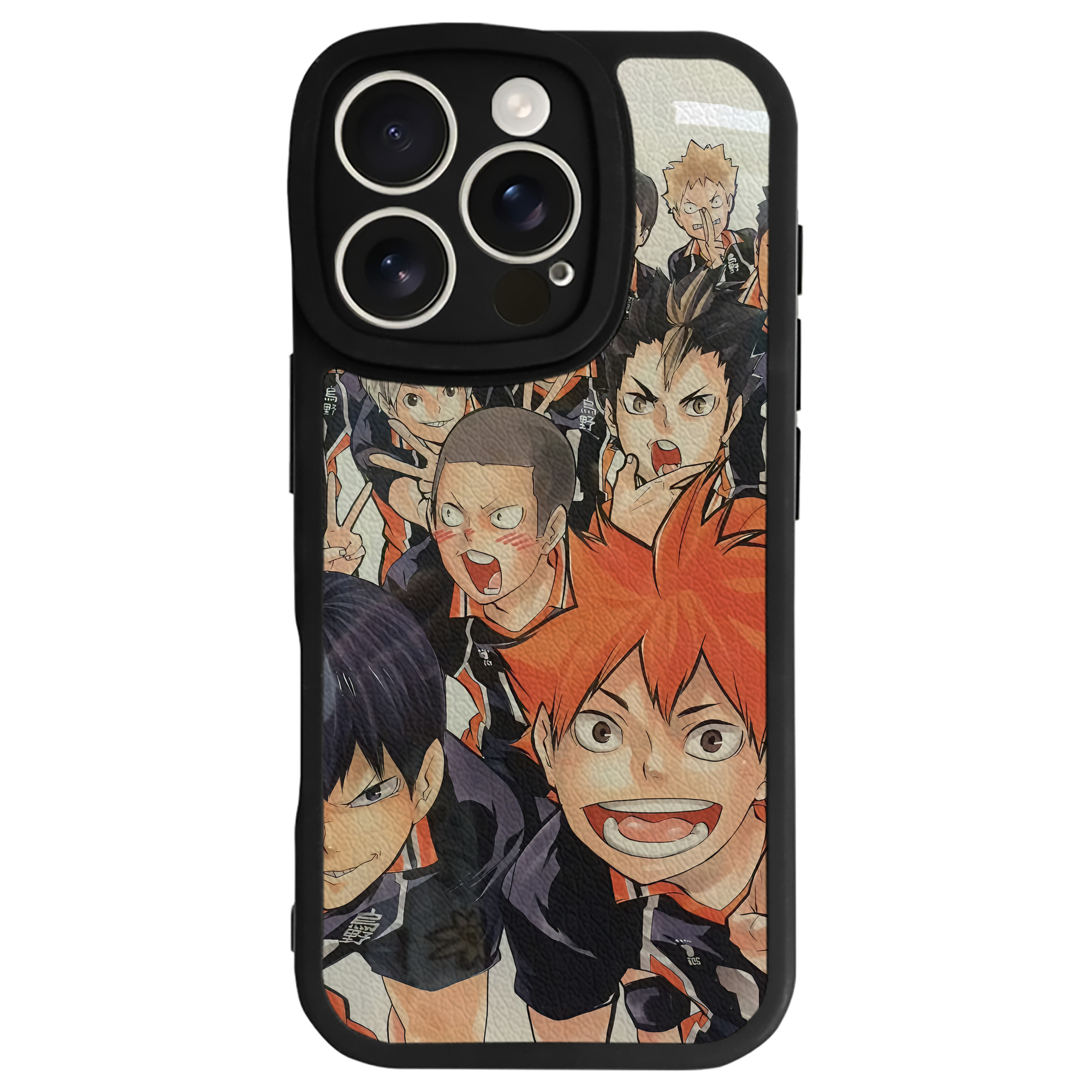 （画像用） ハイキュー!! Haikyu!! 【iPhone 16シリーズ対応】シリコンスマホケース（レザー調） 材質：シリコン